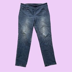 Ruby Rd. Dark Blue Straight Leg Jeans